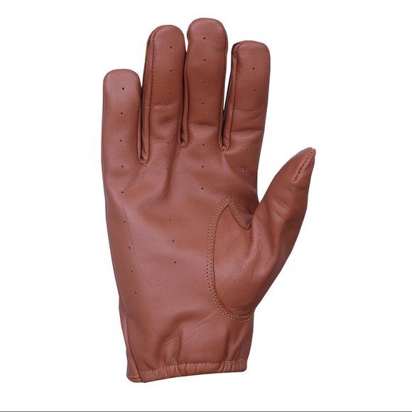Men leather driving gloves saddle tan - Picture 3 of 5